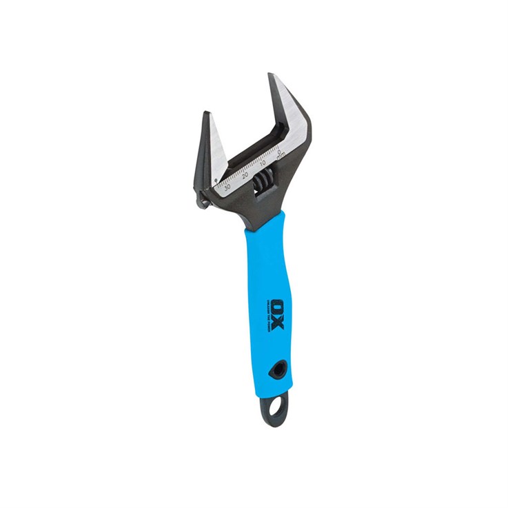 Ox Professional Adjustable Wrench Extra Wide Jaw 6"